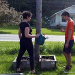 2017-05-27 Claire waters just-planted sweet choc peppers.WITH TEXT