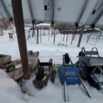 Wheelbarrows-Compostville-garden-under-snow