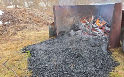 Biochar! Flame-Top-Kiln Demo & Use of Biochar in Biodegradable Socks, All in the Garden